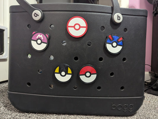 Pokeball Bogg bag charms