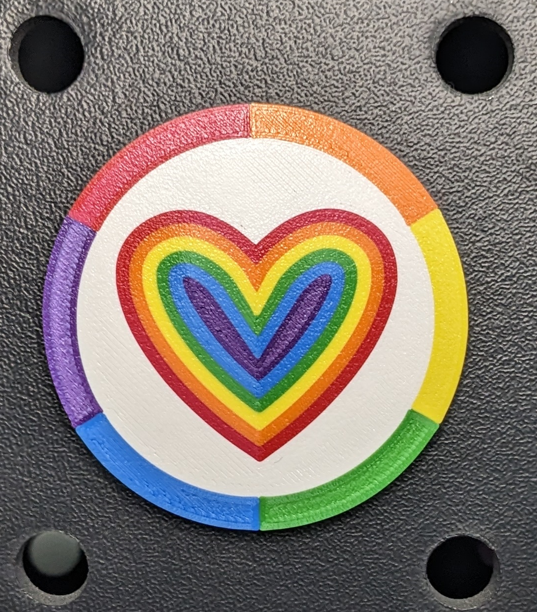 Rainbow themed Bogg bag charms