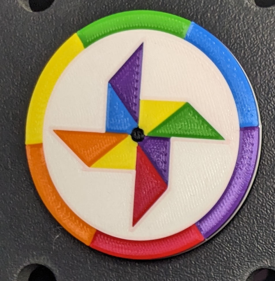 Rainbow themed Bogg bag charms