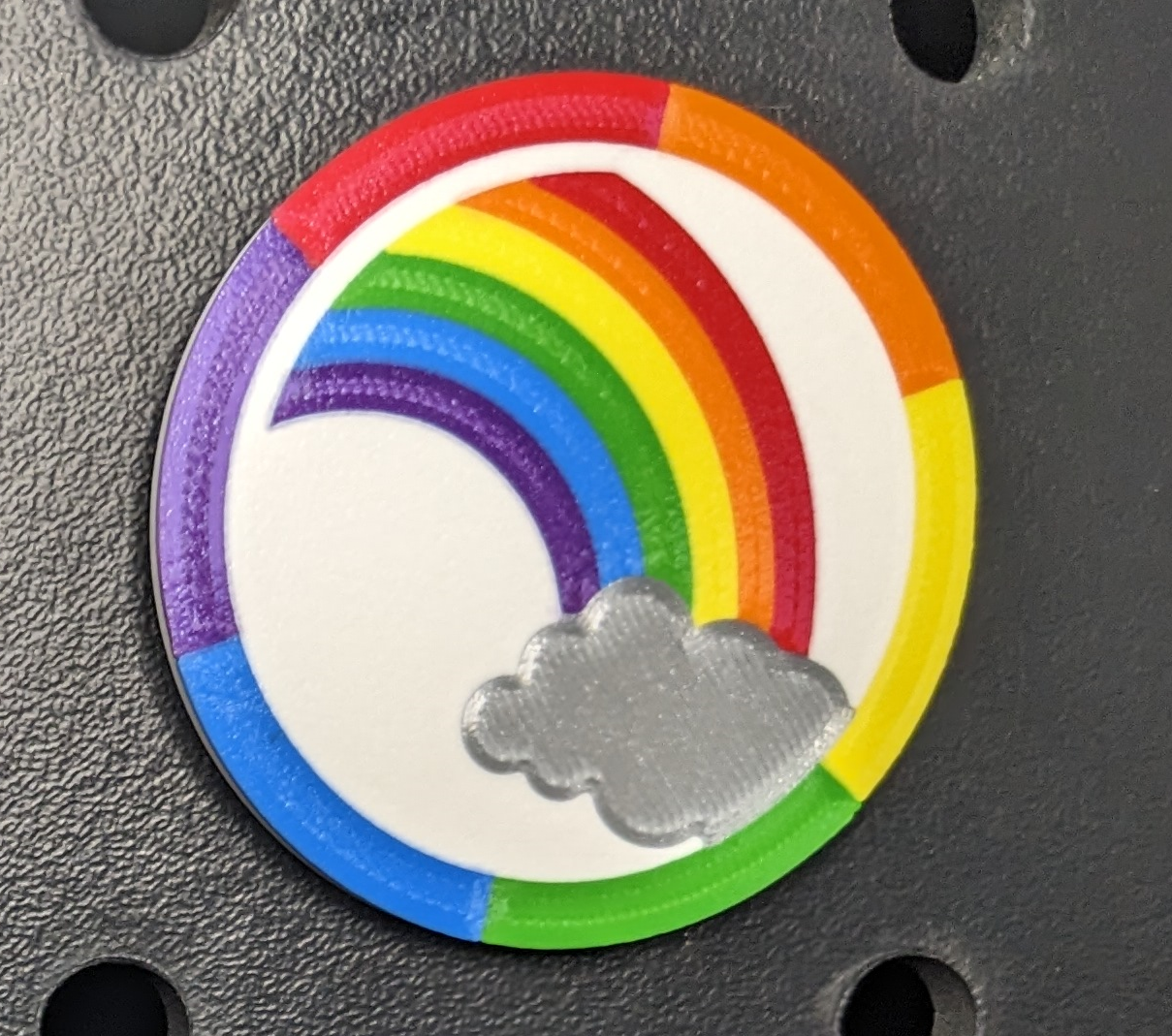 Rainbow themed Bogg bag charms